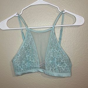 VICTORIAS SECRET Teal Blue Dream Angels High Neck Lace and Mesh Bracelet